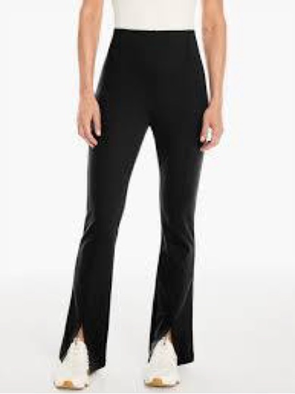 Abercrombie & Fitch Black Boot-Cut Split Hem Pants 1227